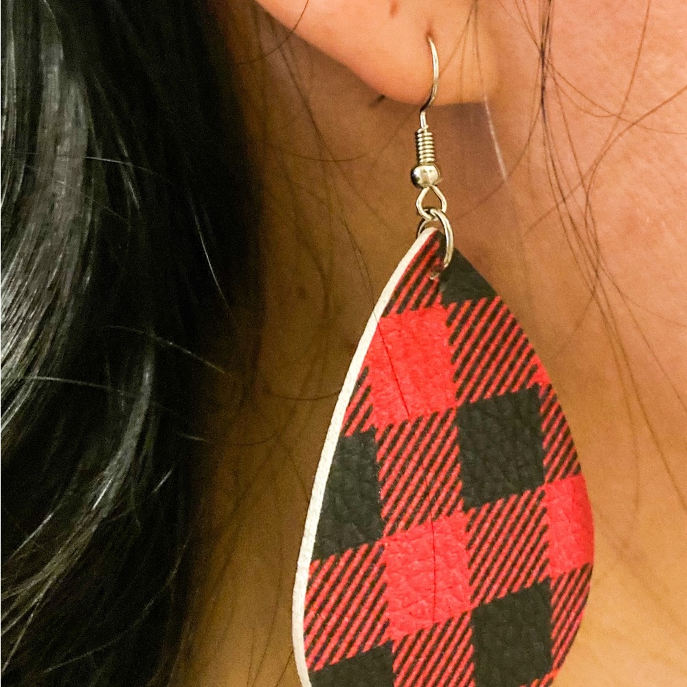 HONEY AND ROSES Women's Valentine's Day Plaid Earrings,‎ Great Jewelry Gifts!